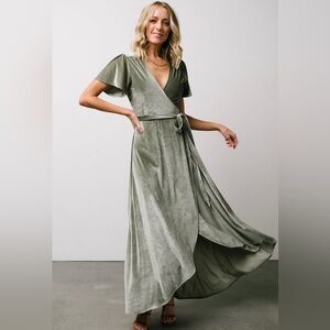 Calvin Sparkle Velvet Wrap Dress by Baltic Born